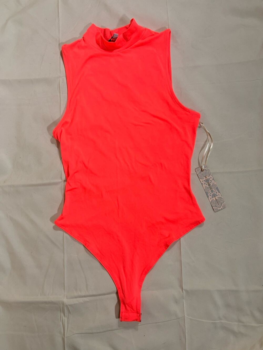 Iris Women's Neon Orange Body Suit Size S